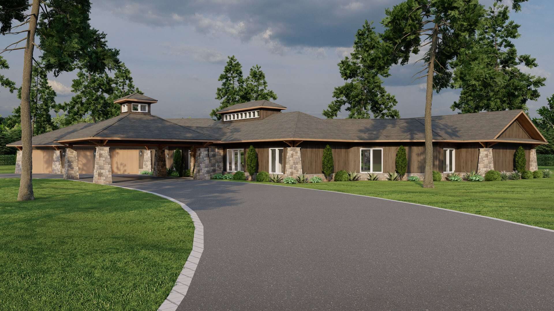 Right Side View of this 3-Bedroom,4183 Sq Ft Plan -153-2005