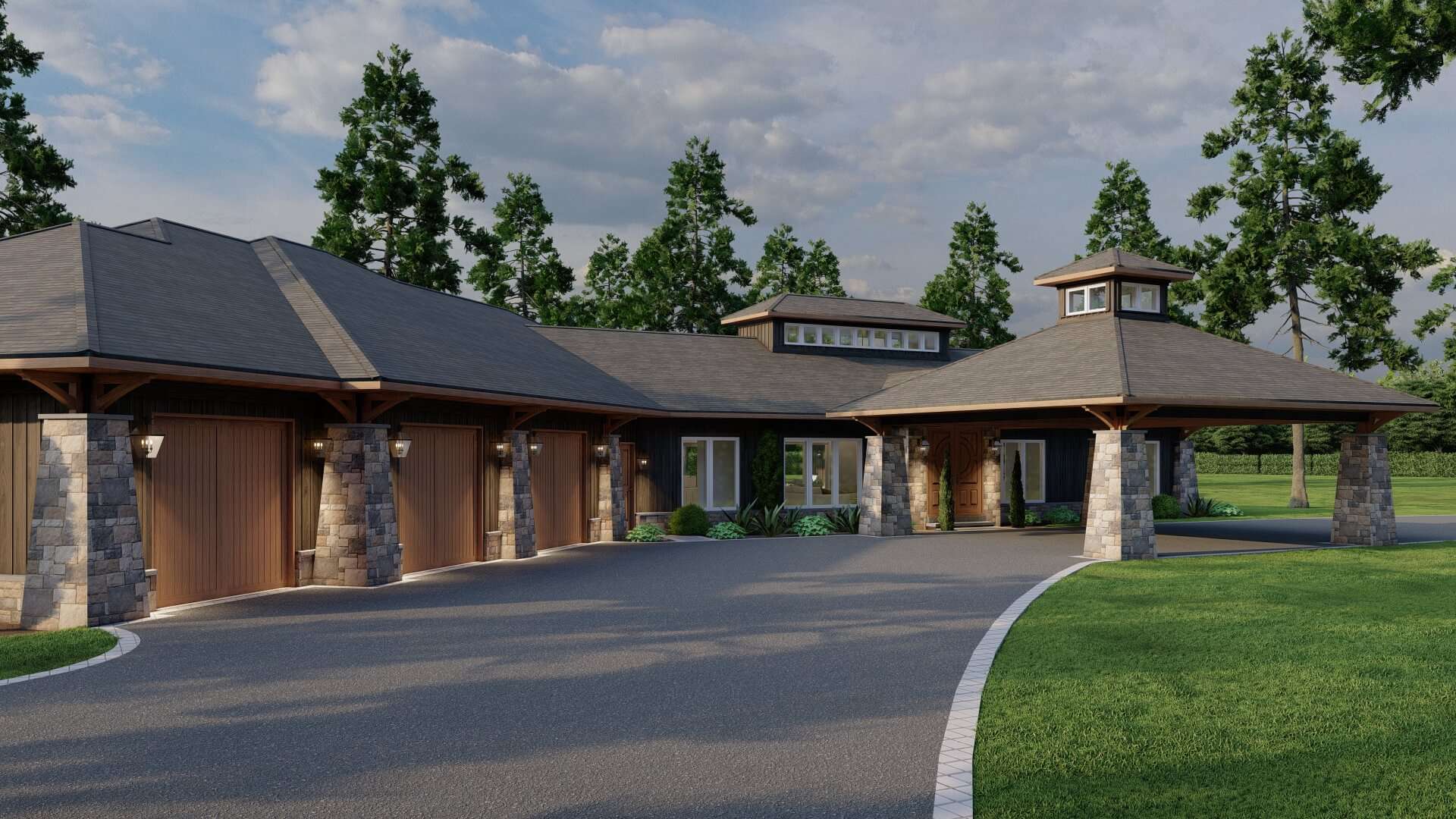 Left Side View of this 3-Bedroom,4183 Sq Ft Plan -153-2005