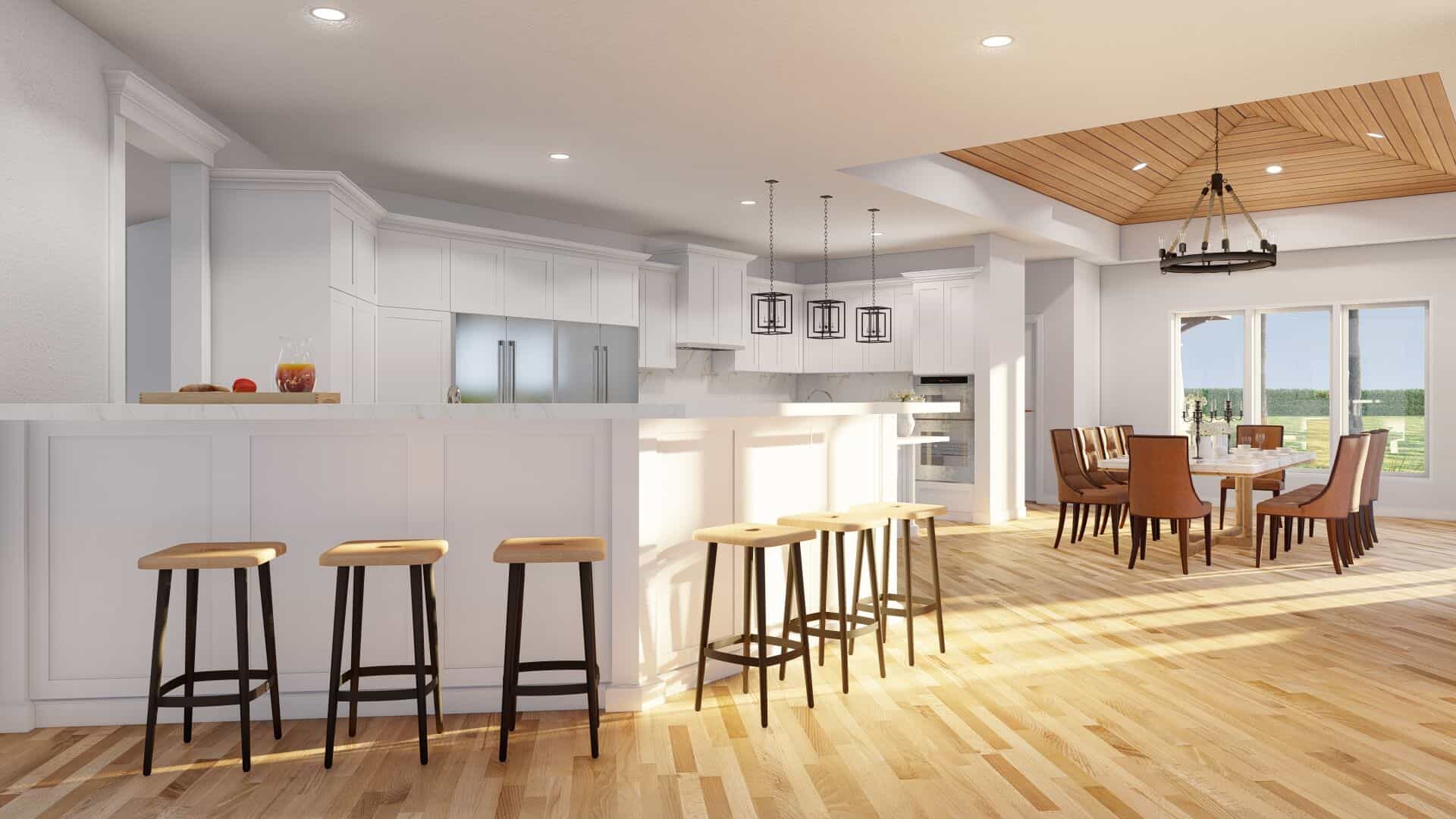 Kitchen: Breakfast Bar of this 3-Bedroom,4183 Sq Ft Plan -153-2005