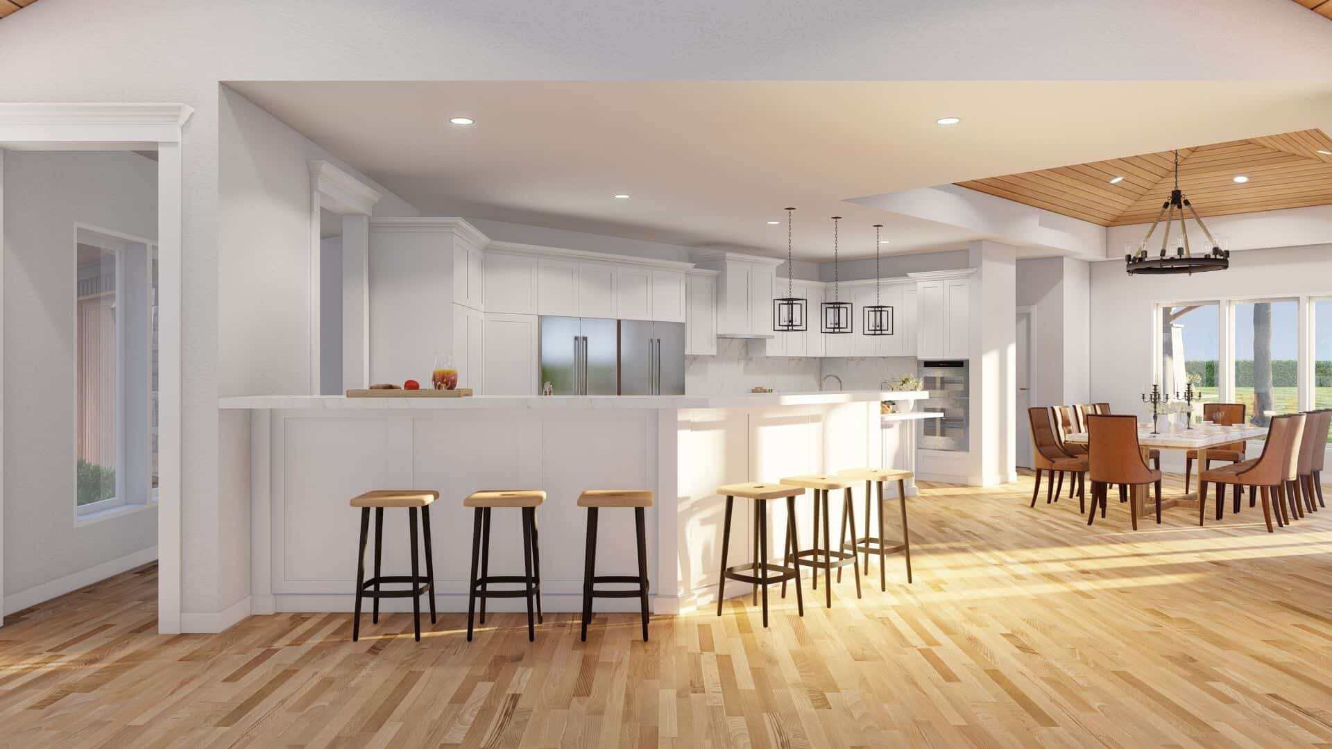 Kitchen: Breakfast Bar of this 3-Bedroom,4183 Sq Ft Plan -153-2005
