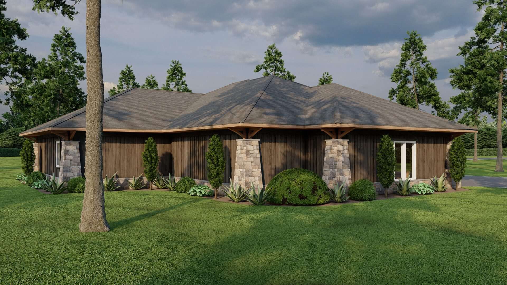 Left Side View of this 3-Bedroom,4183 Sq Ft Plan -153-2005