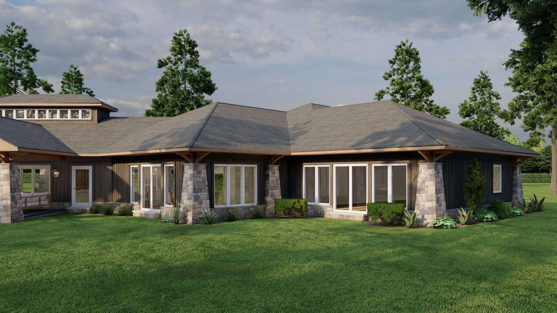 Rear View of this 3-Bedroom,4183 Sq Ft Plan -153-2005