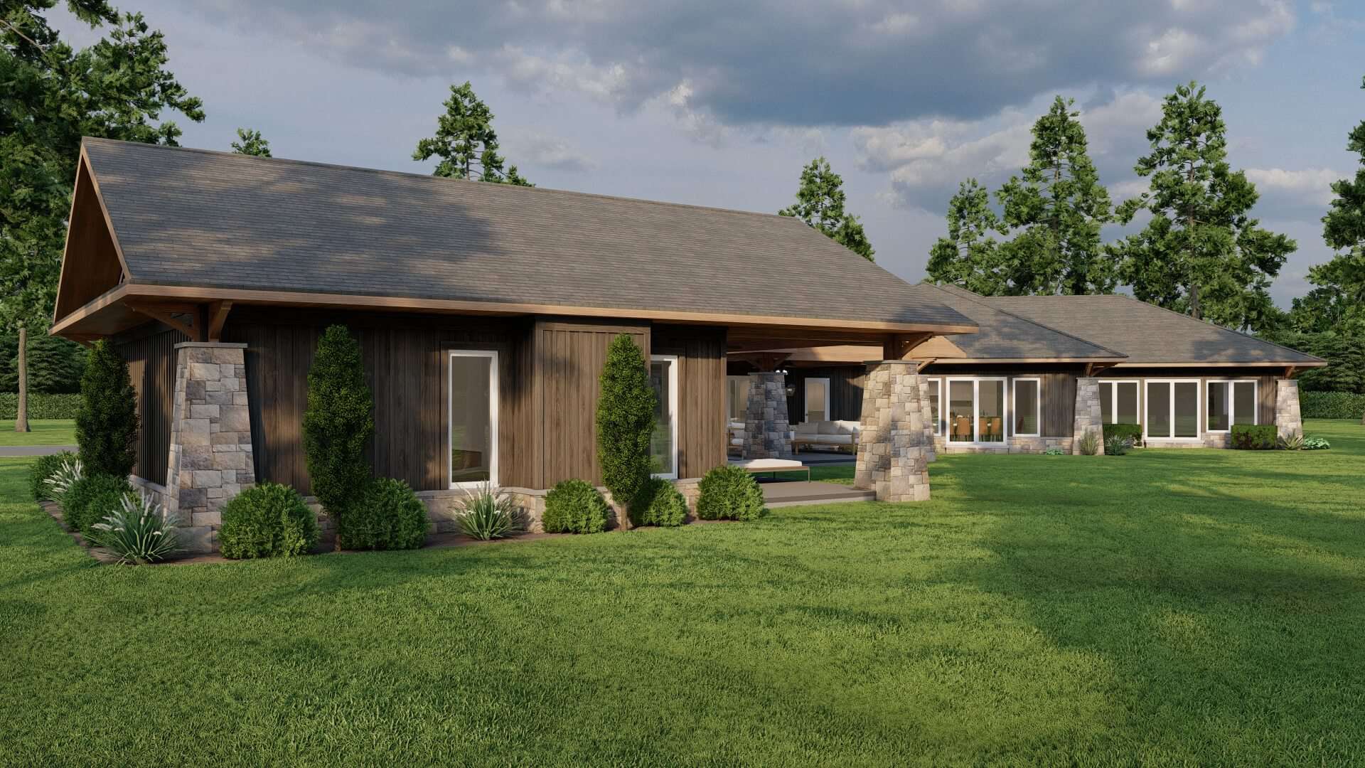 Rear View of this 3-Bedroom,4183 Sq Ft Plan -153-2005