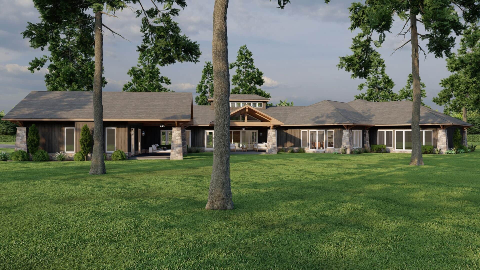 Rear View of this 3-Bedroom,4183 Sq Ft Plan -153-2005