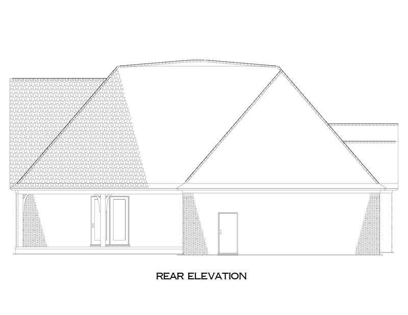 Home Plan Rear Elevation of this 3-Bedroom,2498 Sq Ft Plan -153-2009