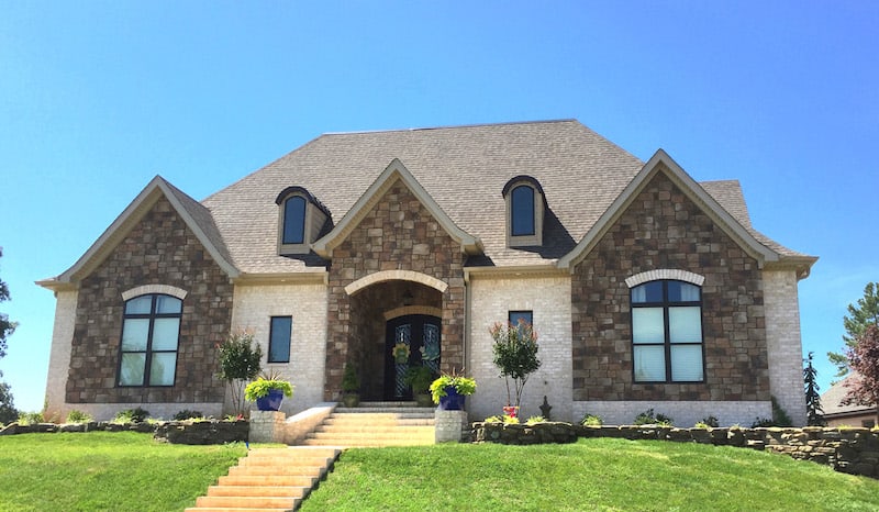 Front Elevation of this Ranch House (#153-2009) at The Plan Collection.