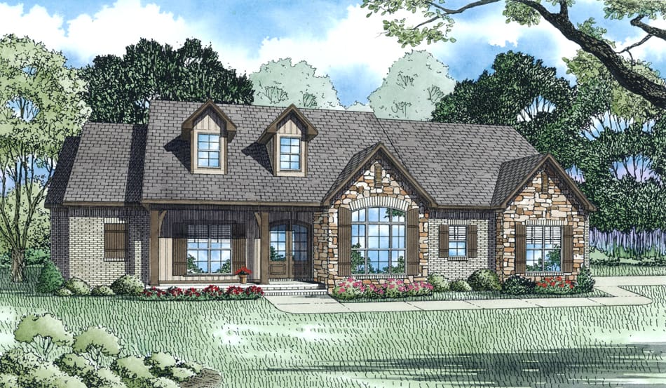 Front View of this 3-Bedroom, 2401 Sq Ft Plan - 153-2013