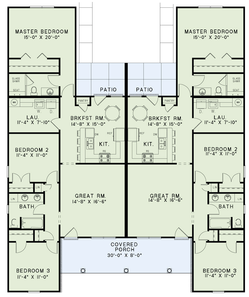 Floor Plan First Story of Multi-Unit Plan #153-2014