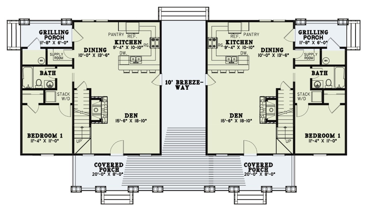 Floor Plan First Story of Multi-Unit Plan #153-2016