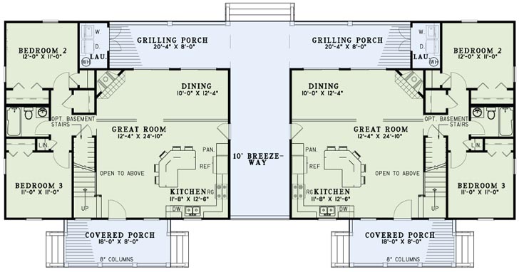 Floor Plan First Story of Multi-Unit Plan #153-2018