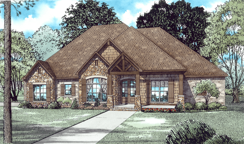 Front View of this 3-Bedroom, 2252 Sq Ft Plan - 153-2019