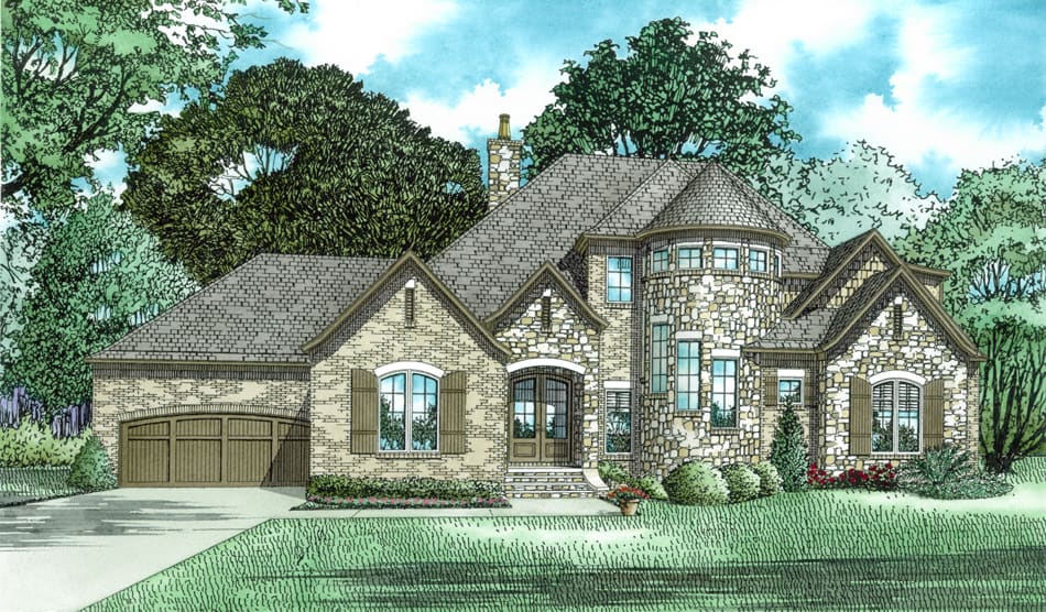 Front View of this 4-Bedroom, 2968 Sq Ft Plan - 153-2025