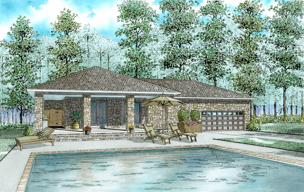 Cottage House (#153-2027) at The Plan Collection.