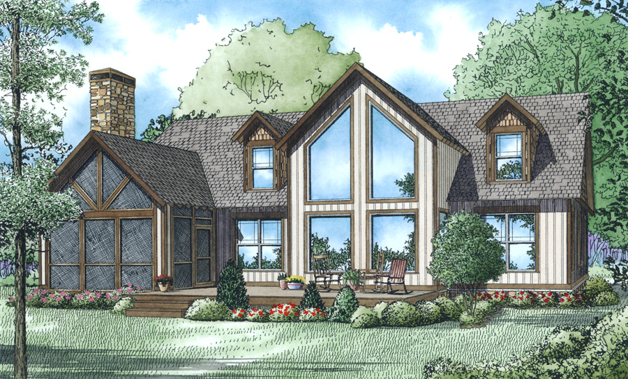 Front View of this 3-Bedroom, 2145 Sq Ft Plan - 153-2033