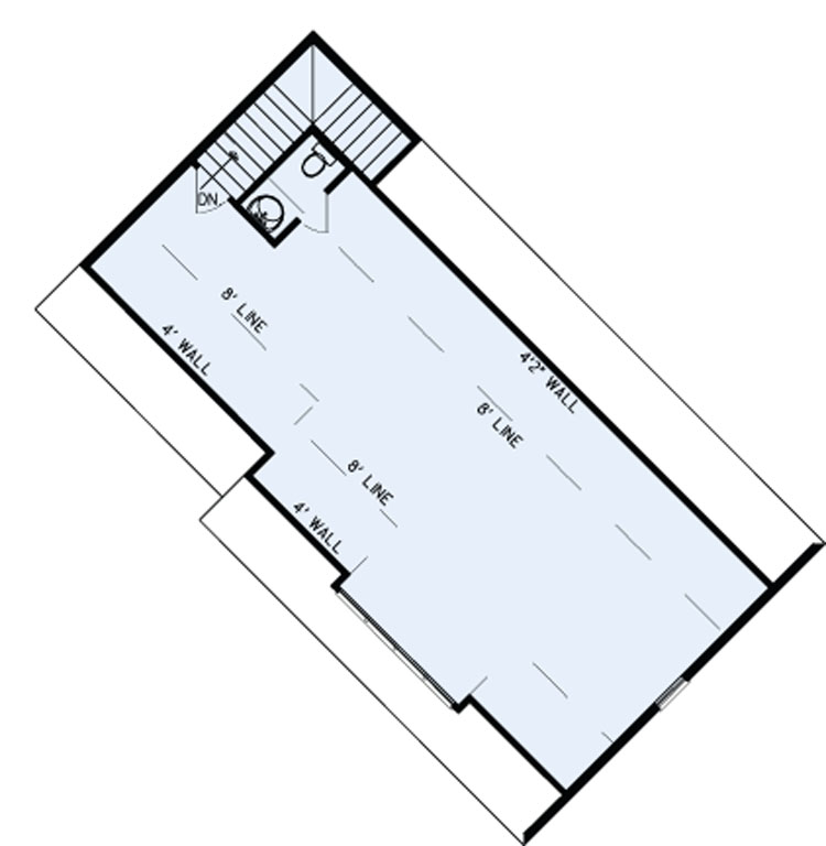 Floor Plan Bonus Room of Country Plan #153-2037