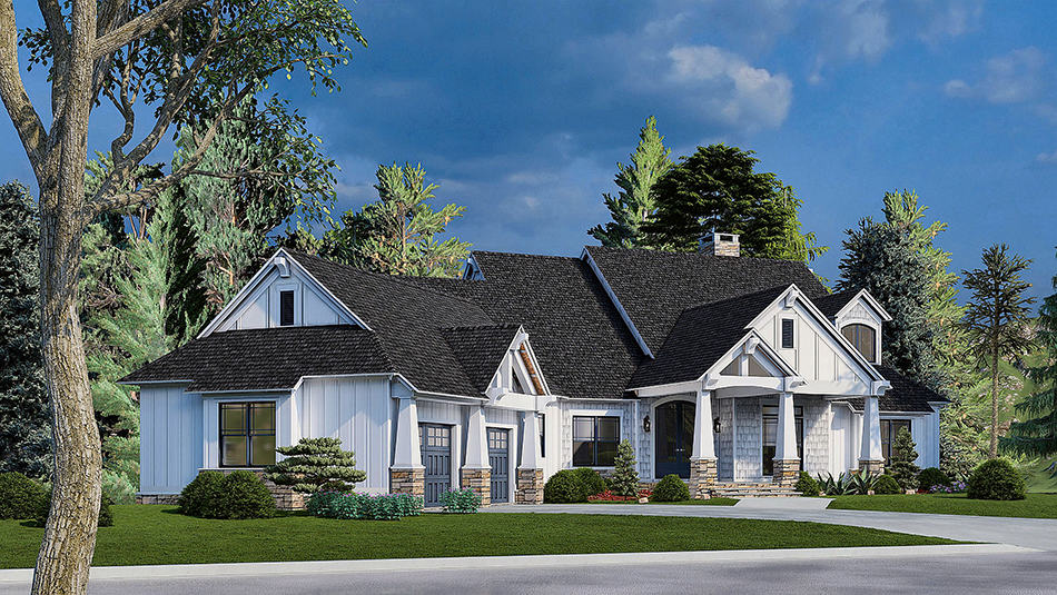 Left Side View of this 5-Bedroom, 4736 Sq Ft Plan - 153-2040