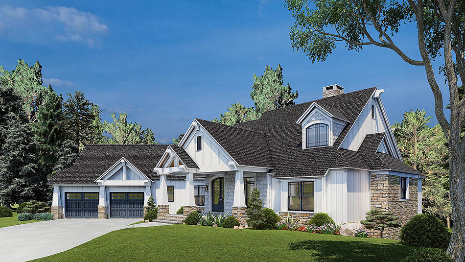 Right Side View of this 5-Bedroom, 4736 Sq Ft Plan - 153-2040
