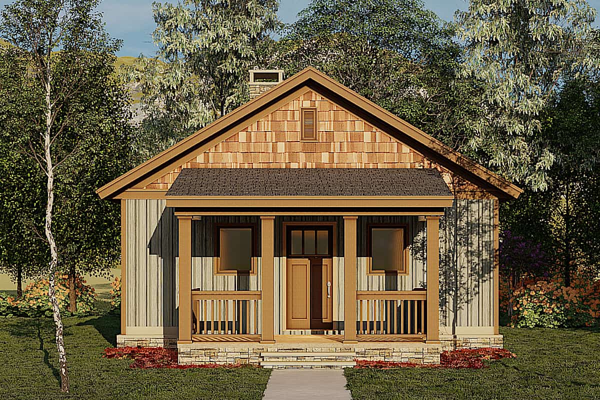 Cottage home (ThePlanCollection: Plan #153-2041)