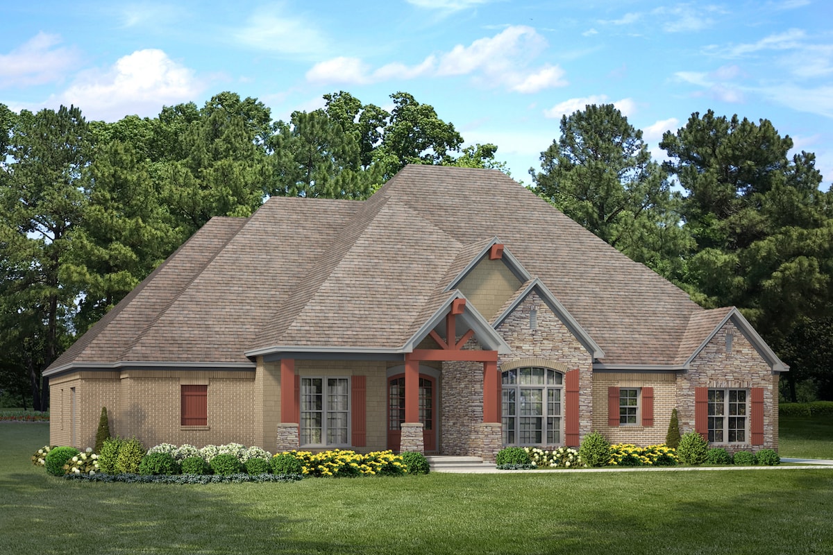Front View of this 4-Bedroom, 2470 Sq Ft Plan - 153-2050