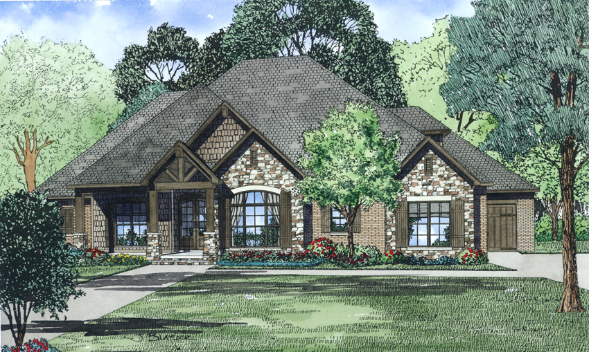 Front View of this 4-Bedroom, 2470 Sq Ft Plan - 153-2050