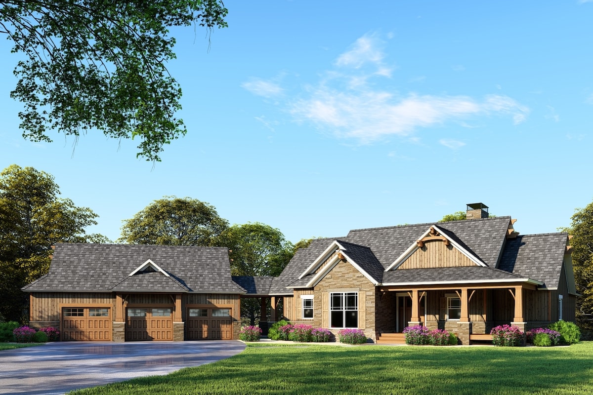 Country home plan (ThePlanCollection: House Plan #153-2053)