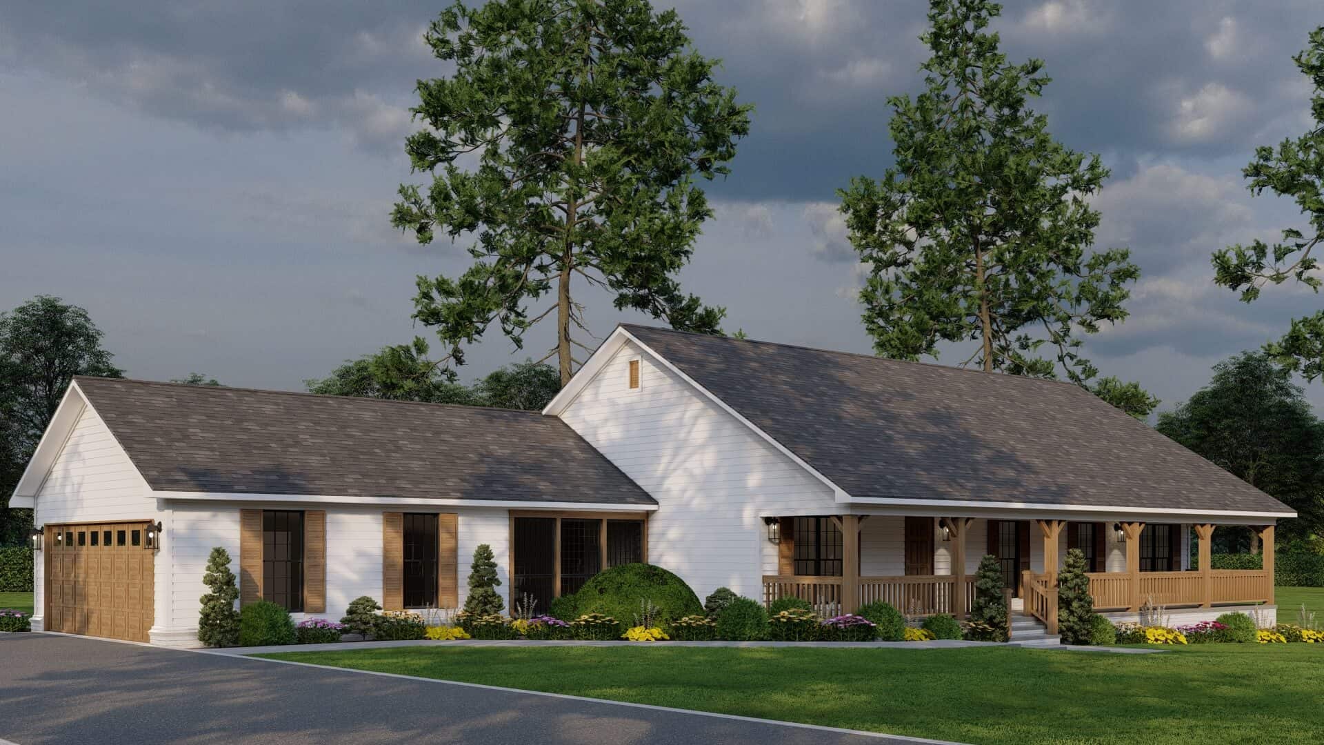 Left Side View of this 3-Bedroom,1800 Sq Ft Plan -153-2054