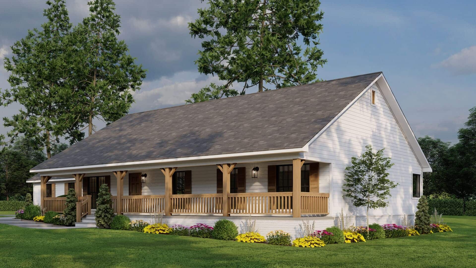 Right Side View of this 3-Bedroom,1800 Sq Ft Plan -153-2054
