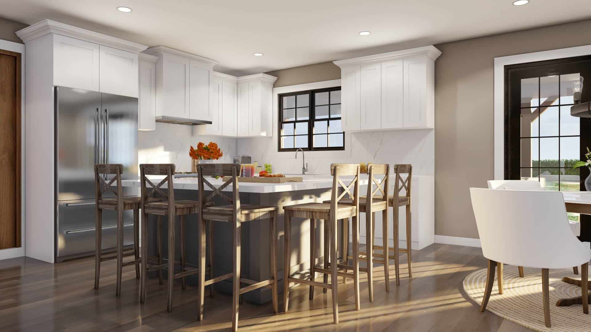 Kitchen: Kitchen Island of this 3-Bedroom,1800 Sq Ft Plan -153-2054