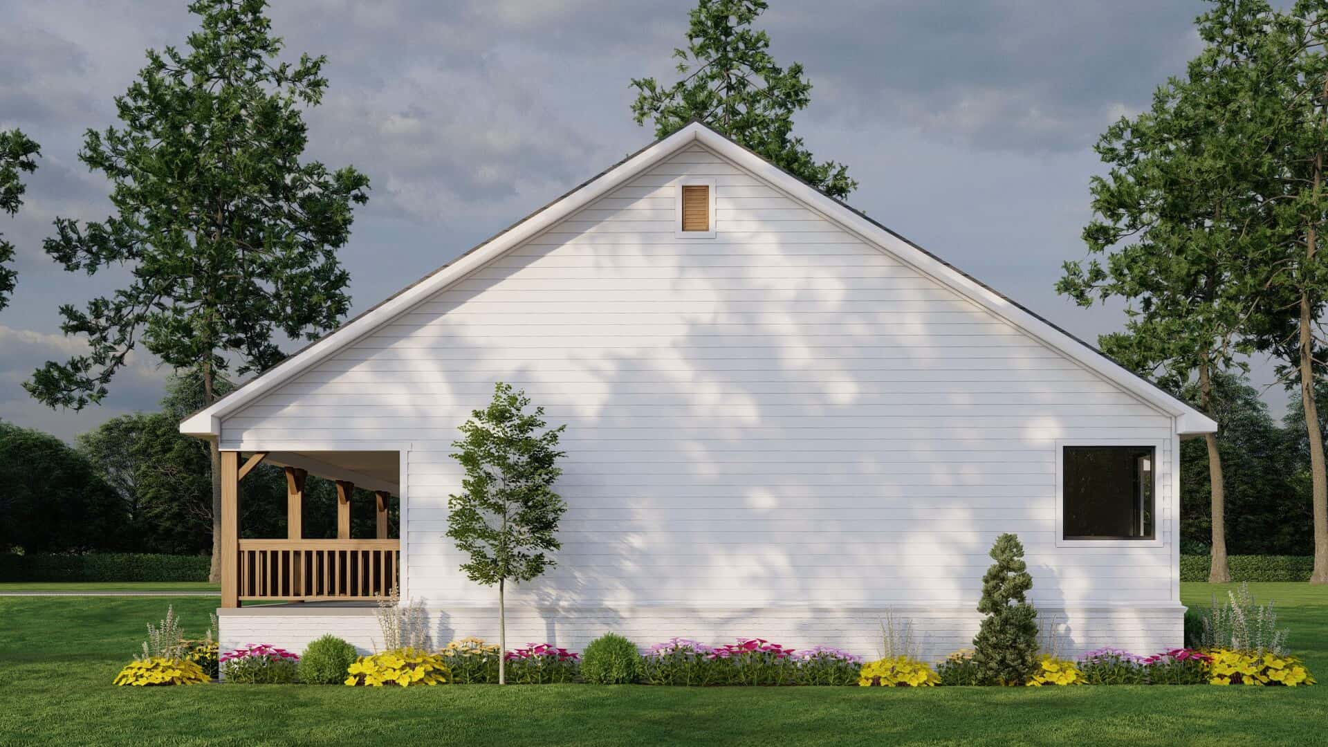 Right Side View of this 3-Bedroom,1800 Sq Ft Plan -153-2054