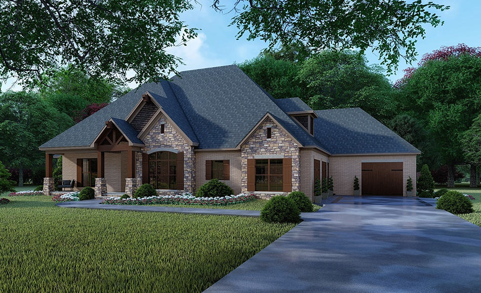 Front View of this 4-Bedroom, 2688 Sq Ft Plan - 153-2064