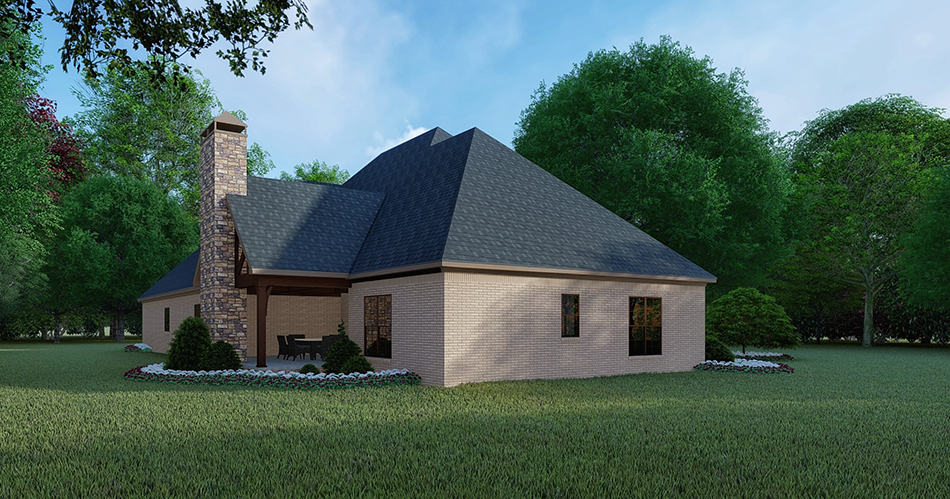 Rear View of this 4-Bedroom, 2688 Sq Ft Plan - 153-2064