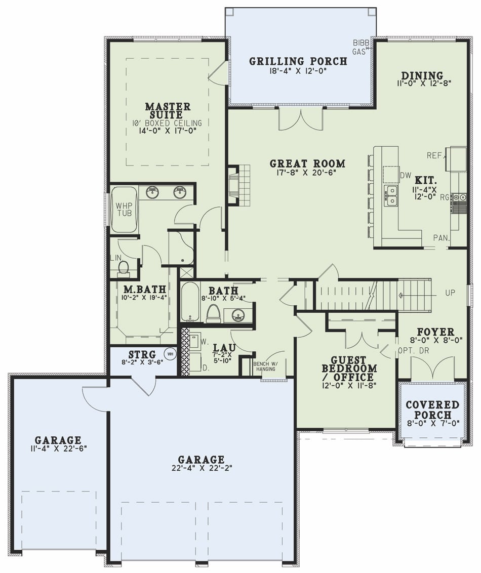 Floor Plan First Story of European Plan #153-2065