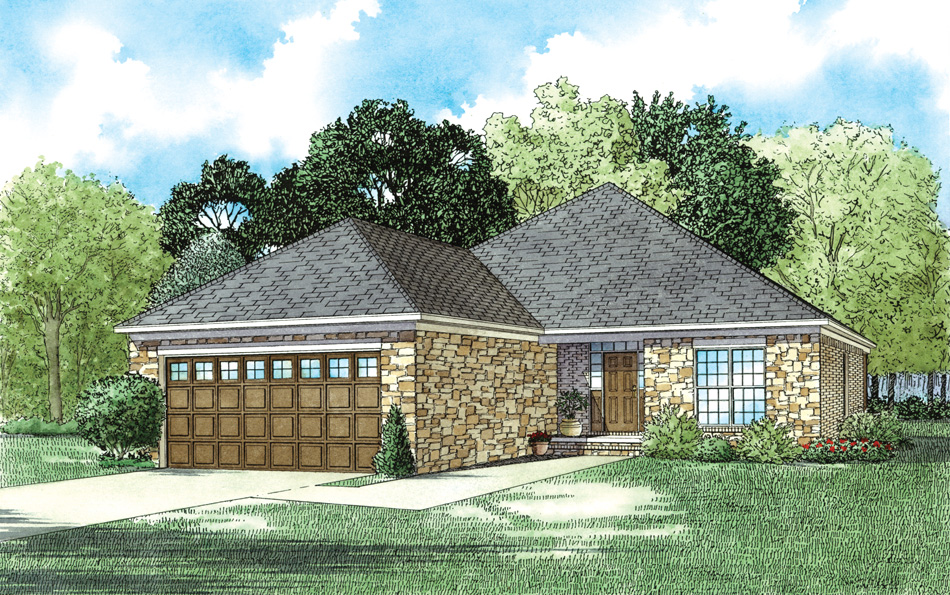 Southern home plan (ThePlanCollection: Plan #153-2068)