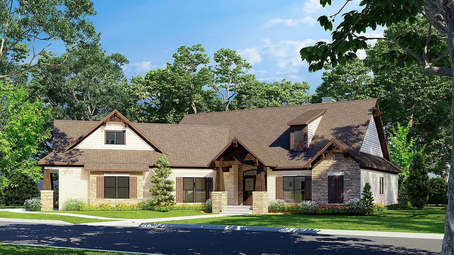 Front View of this 3-Bedroom, 2199 Sq Ft Plan - 153-2083