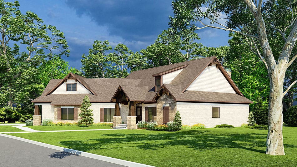 Right Side View of this 3-Bedroom, 2199 Sq Ft Plan - 153-2083