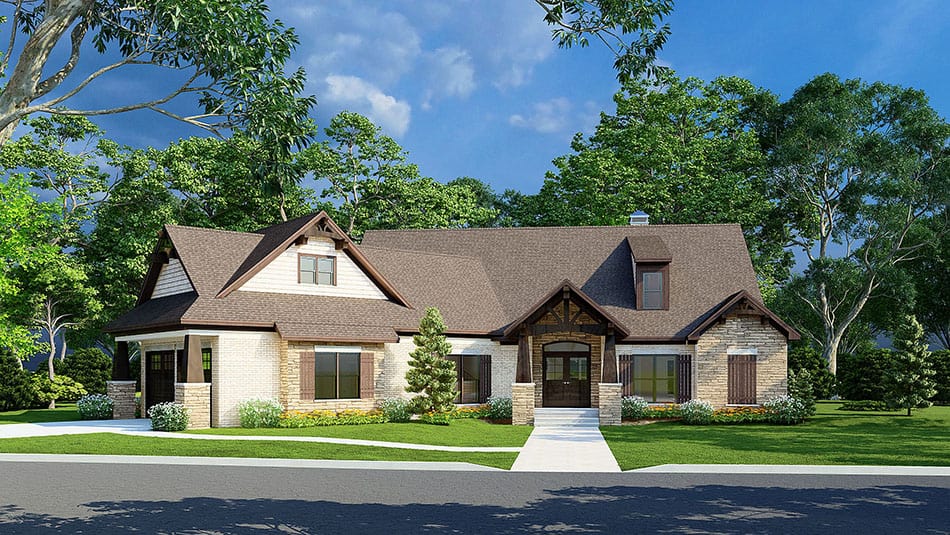 Bungalow home (ThePlanCollection: Plan #153-2083)