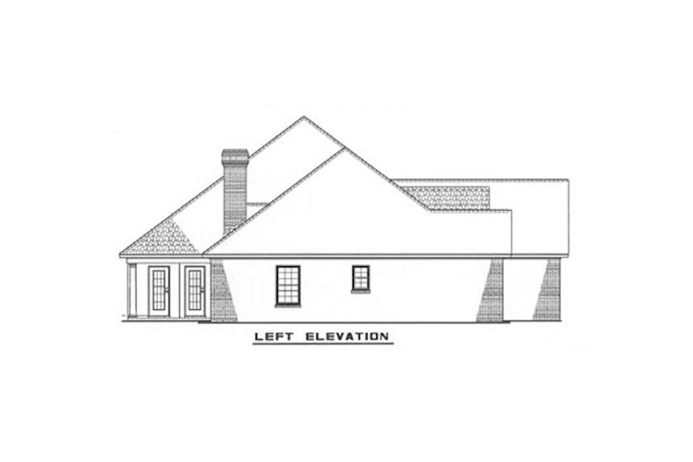 Home Plan Left Elevation of this 4-Bedroom,2582 Sq Ft Plan -153-2085