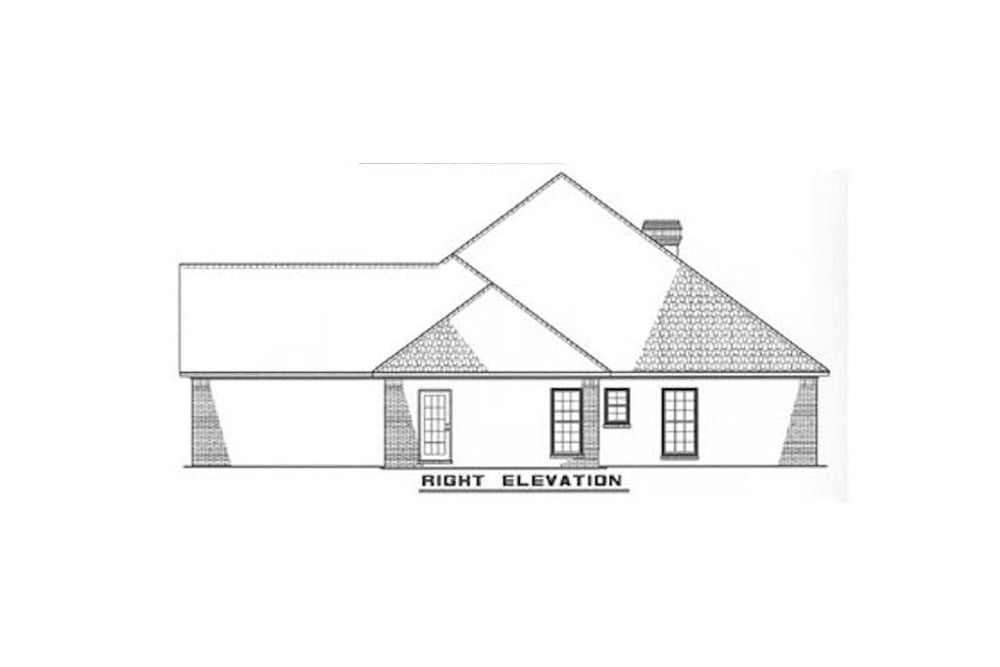 Home Plan Right Elevation of this 4-Bedroom,2582 Sq Ft Plan -153-2085