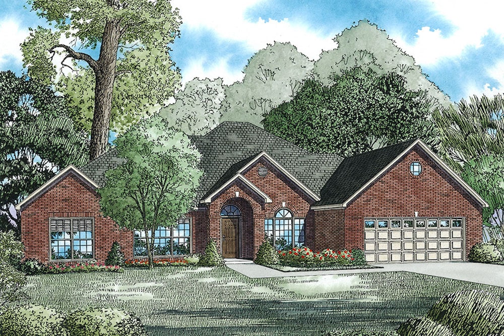 Front View of this 4-Bedroom, 2582 Sq Ft Plan - 153-2085
