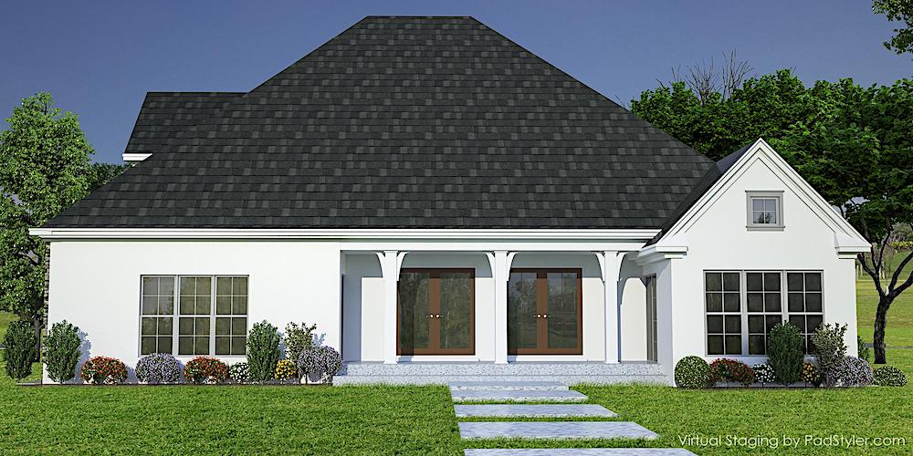 Rear View of this 2-Bedroom, 2683 Sq Ft Plan - 153-2098