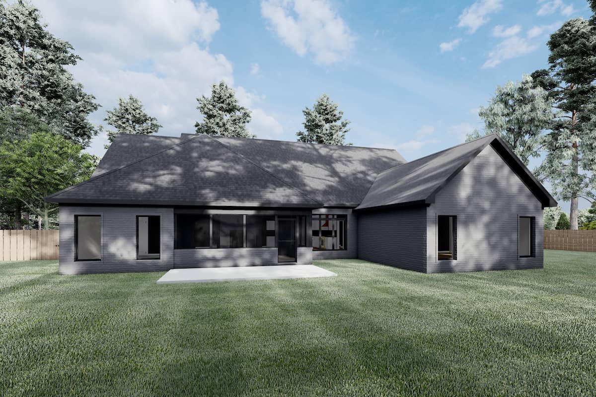 Rear View of this 4-Bedroom, 2509 Sq Ft Plan - 153-2101