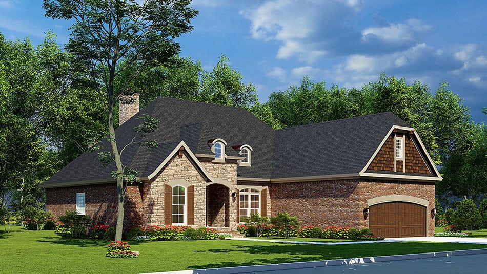 Left Side View of this 4-Bedroom, 2384 Sq Ft Plan - 153-2106