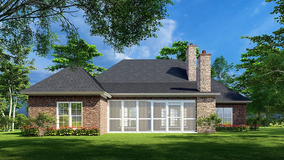 Rear View of this 4-Bedroom, 2384 Sq Ft Plan - 153-2106