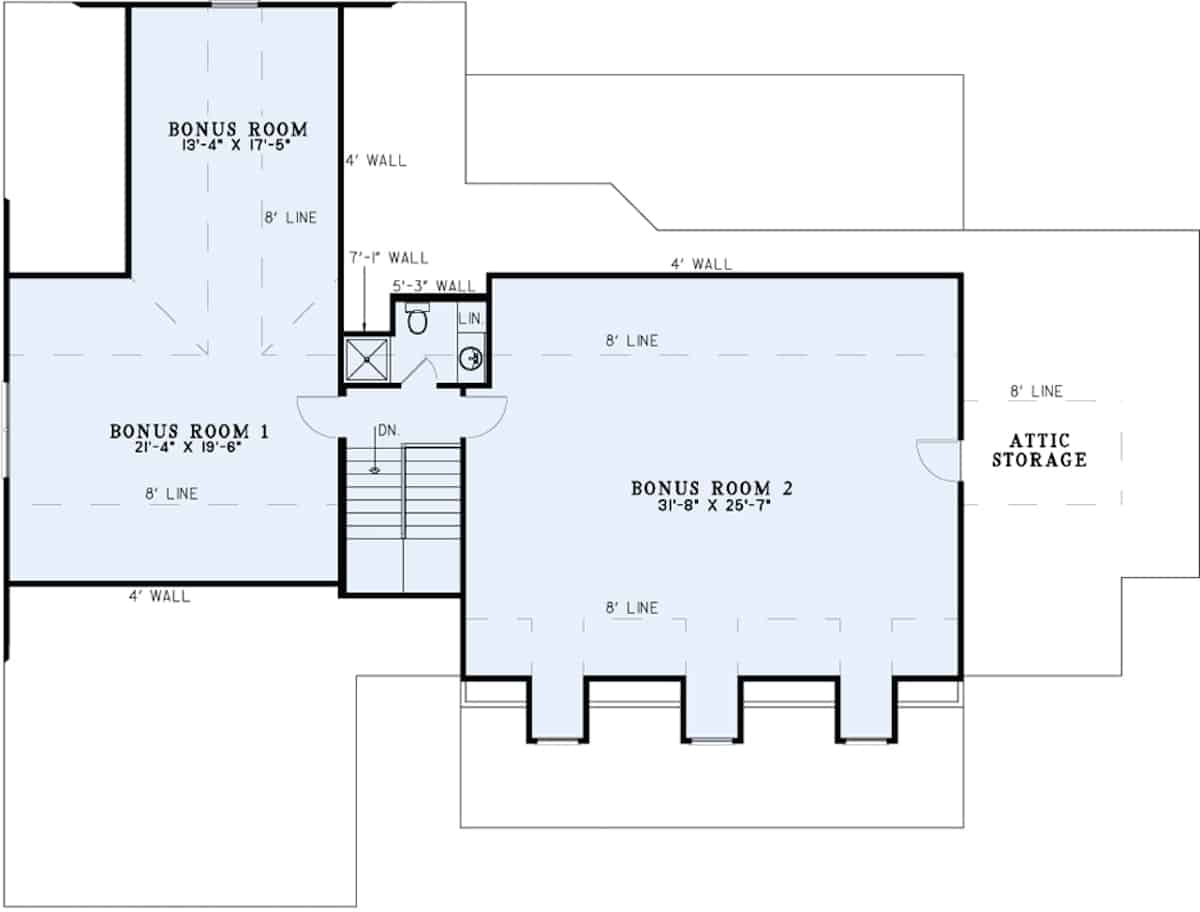 Bonus Room of Ranch Plan #153-2109