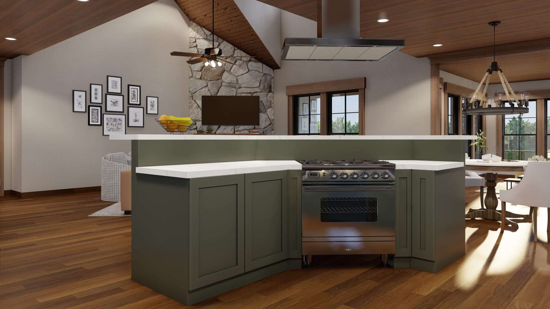 Kitchen: Kitchen Island of this 4-Bedroom,2811 Sq Ft Plan -153-2110