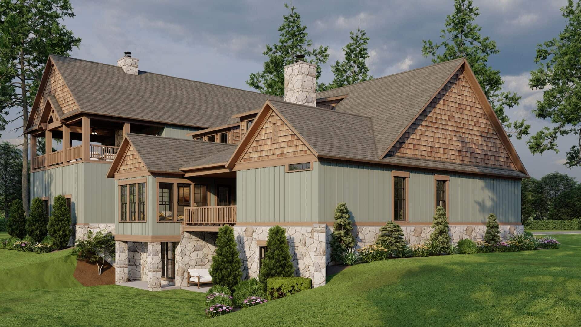 Rear View of this 4-Bedroom,2811 Sq Ft Plan -153-2110
