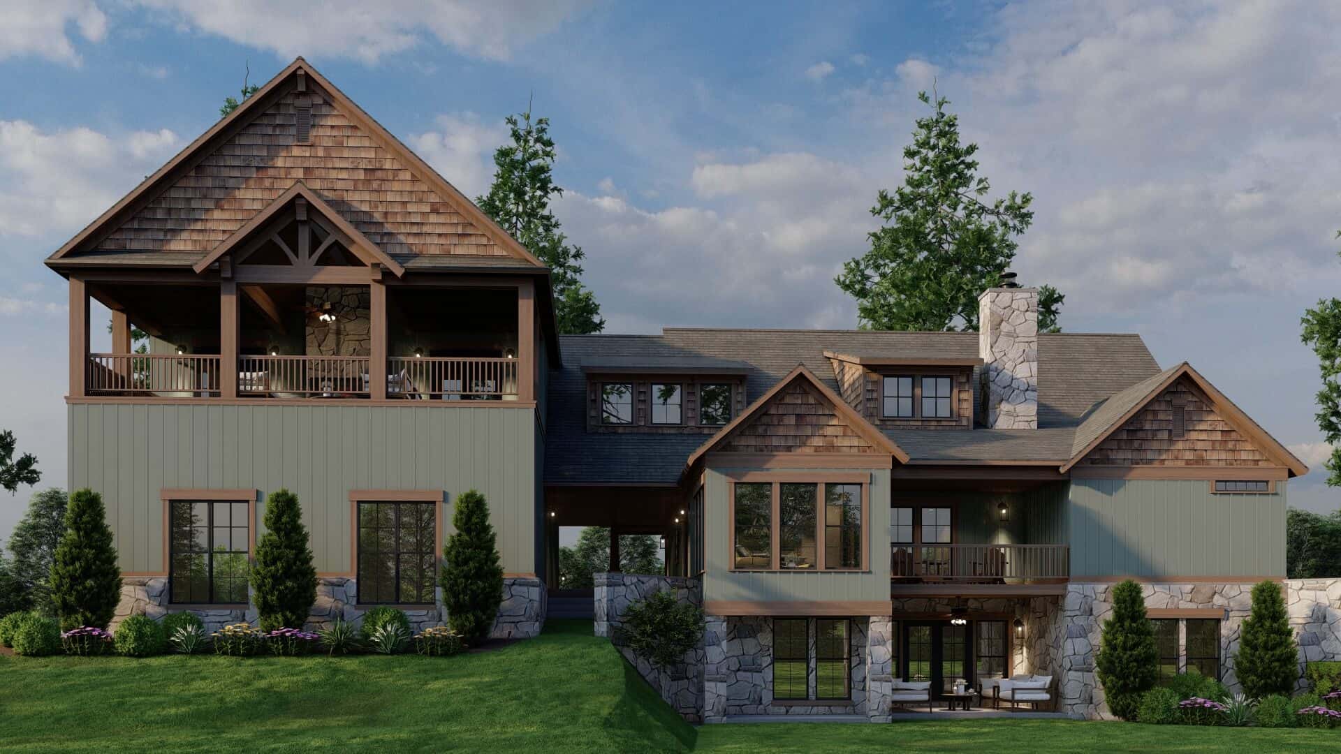 Rear View of this 4-Bedroom,2811 Sq Ft Plan -153-2110