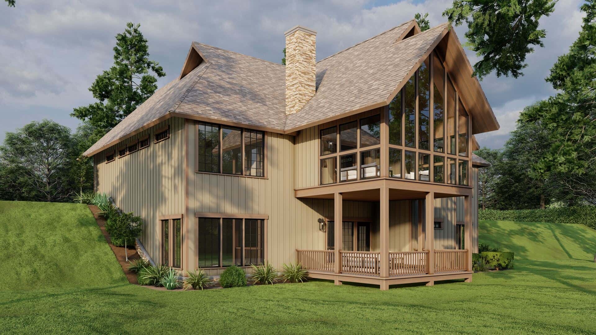 Right Side View of this 4-Bedroom,3447 Sq Ft Plan -153-2113