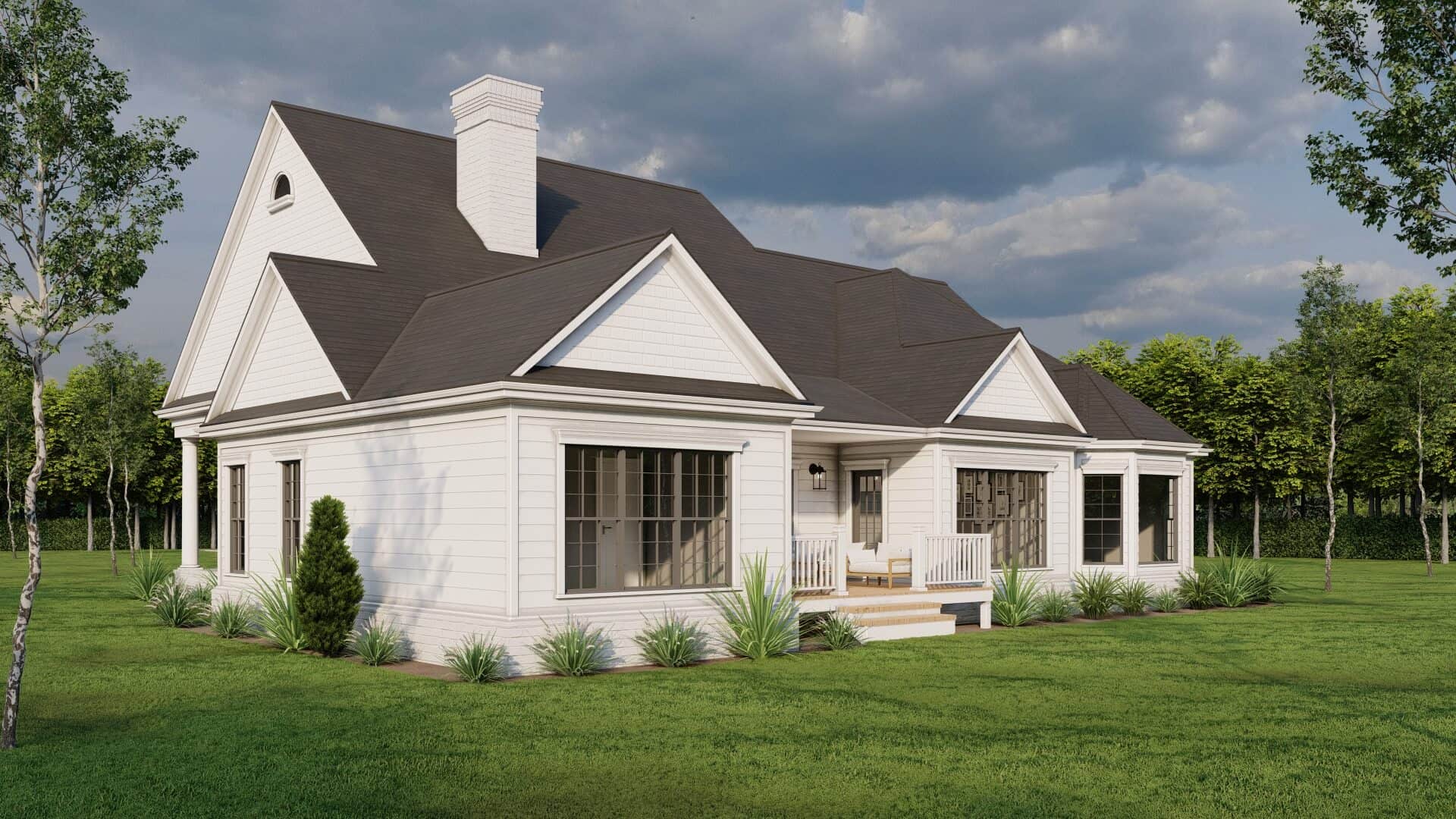Rear View of this 4-Bedroom,2499 Sq Ft Plan -153-2114