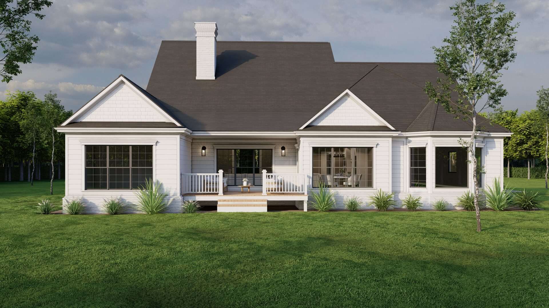 Rear View of this 4-Bedroom,2499 Sq Ft Plan -153-2114